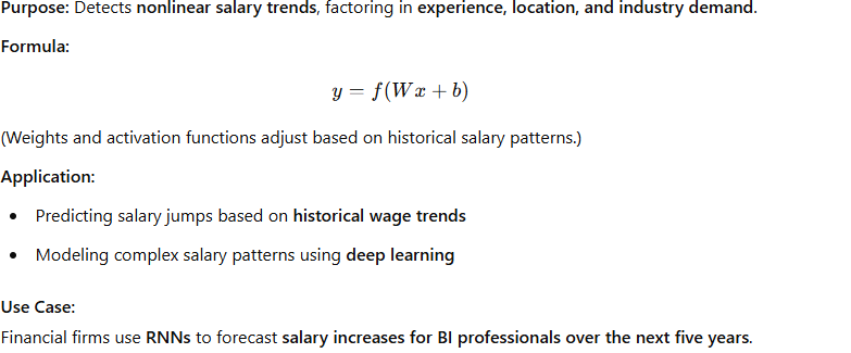 Neural Networks (MLPs, RNNs) – Predicting Salary Growth Model